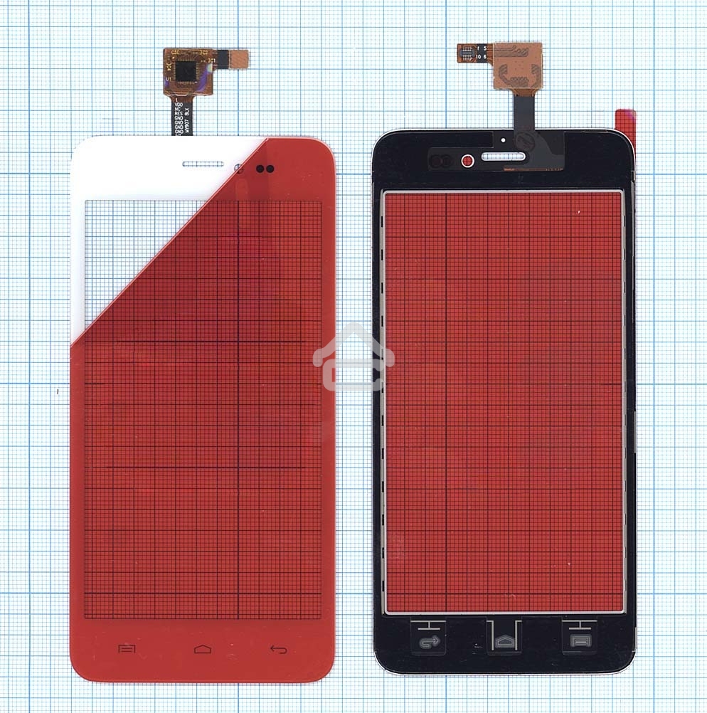 Сенсорное стекло (тачскрин) для Explay Craft, белое