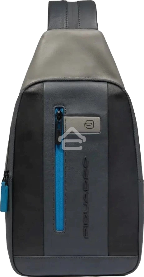 Рюкзак слинг мужской Piquadro Urban CA6540UB00/NGR, кожа, черный/серый