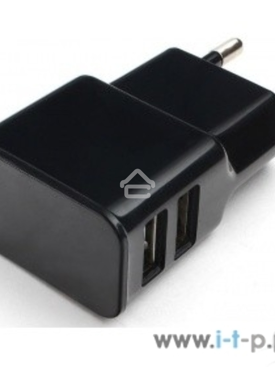 Адаптер питания Cablexpert MP3A-PC-12 100/220V - 5V USB 2 порта, 2.1A, черный
