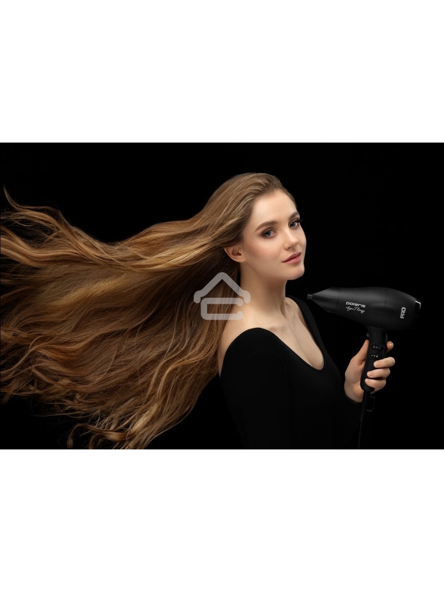 Фен Polaris PHD2099ACi Argan Therapy PRO черный 2000Вт