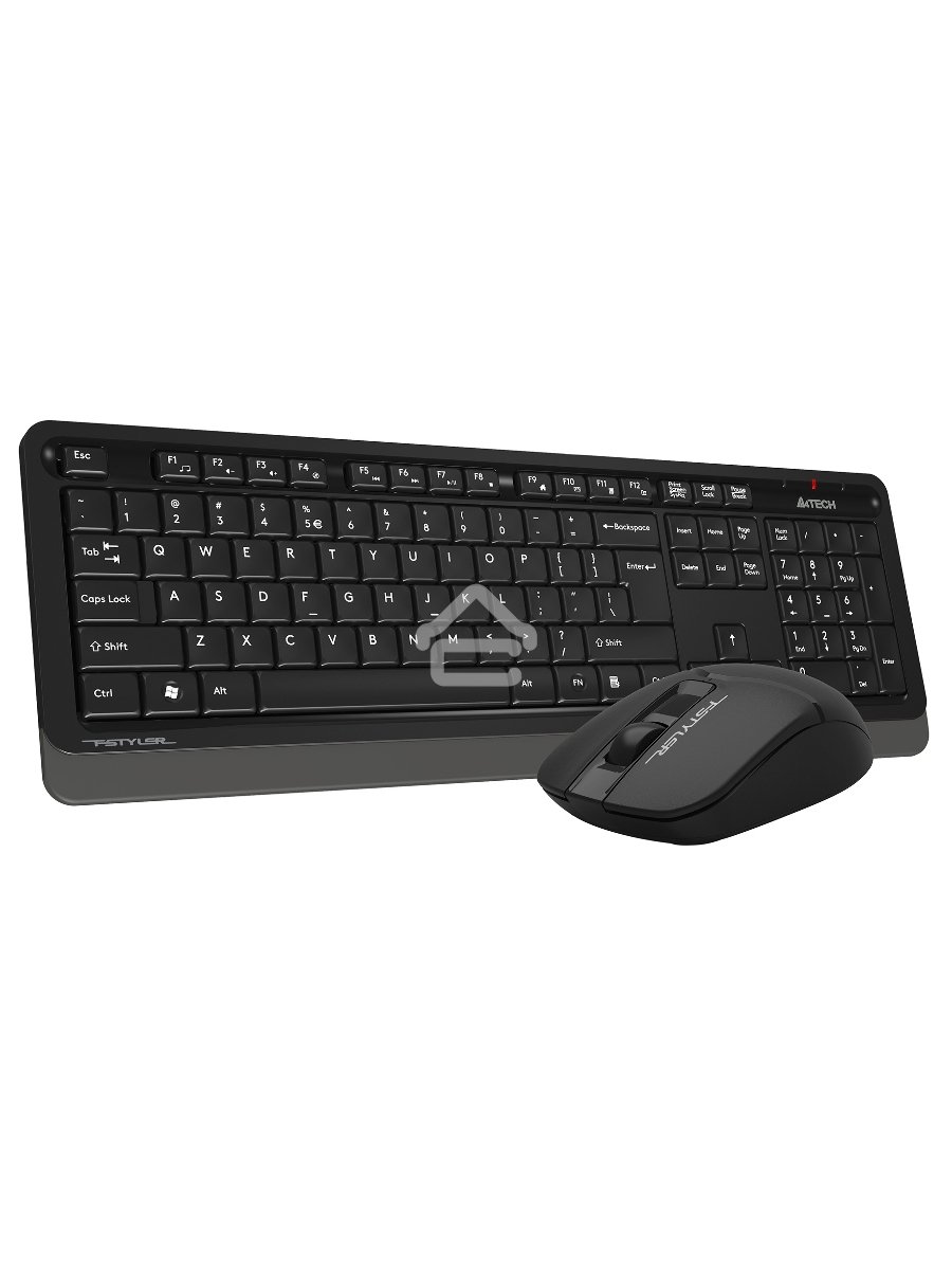 Клавиатура + мышь A4Tech Fstyler FG1012 клав:черный/серый мышь:черный USB беспроводная Multimedia
