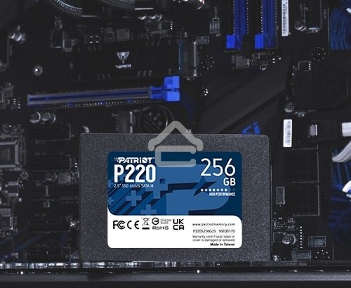 Накопитель SSD Patriot P220, 256Gb, SATA-III, 2.5
