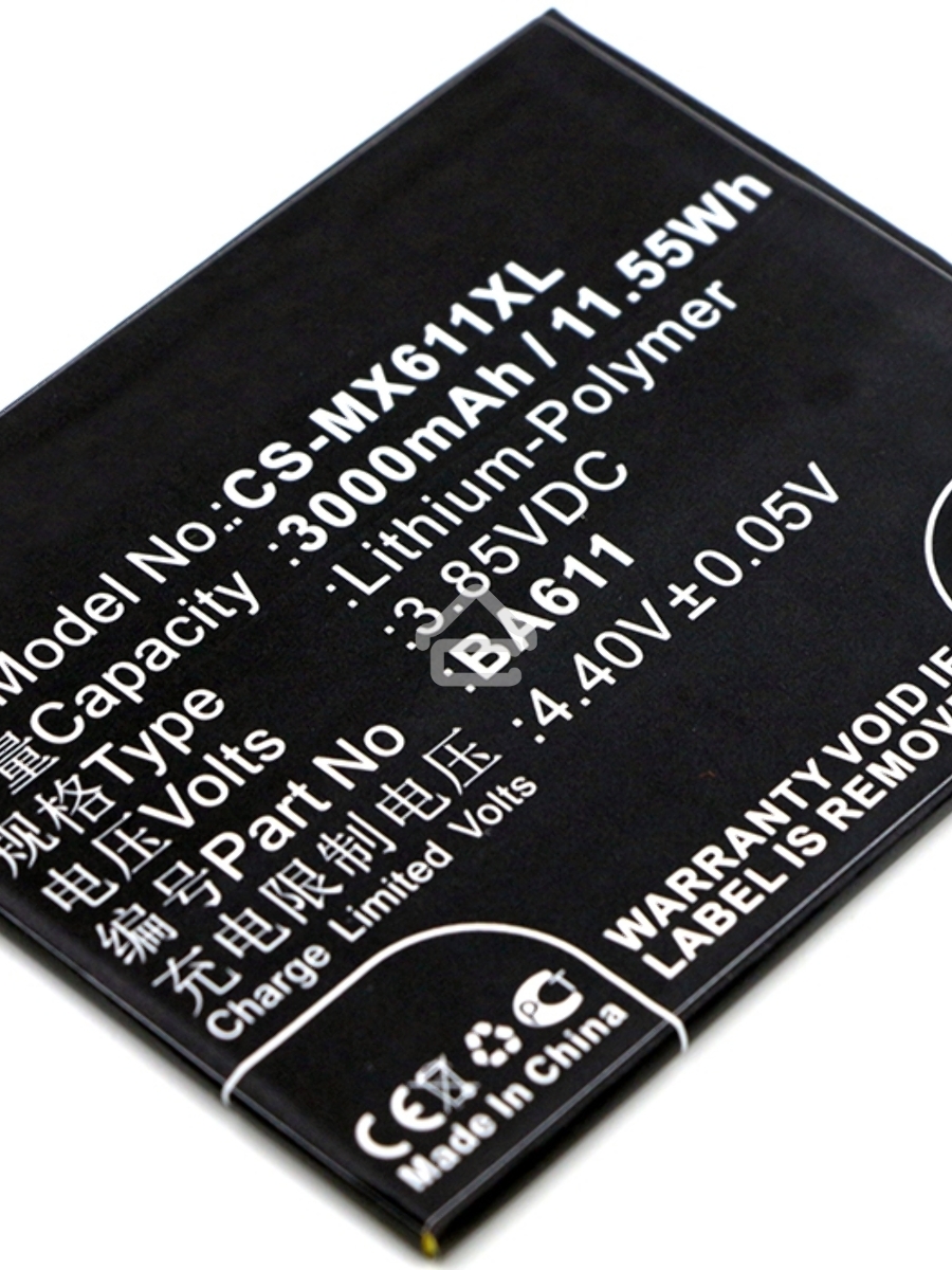 Аккумулятор CameronSinoCS-MX611XL BA611 для MeiZu M5, Meilan M53.85V / 3000mAh / 11.55Wh