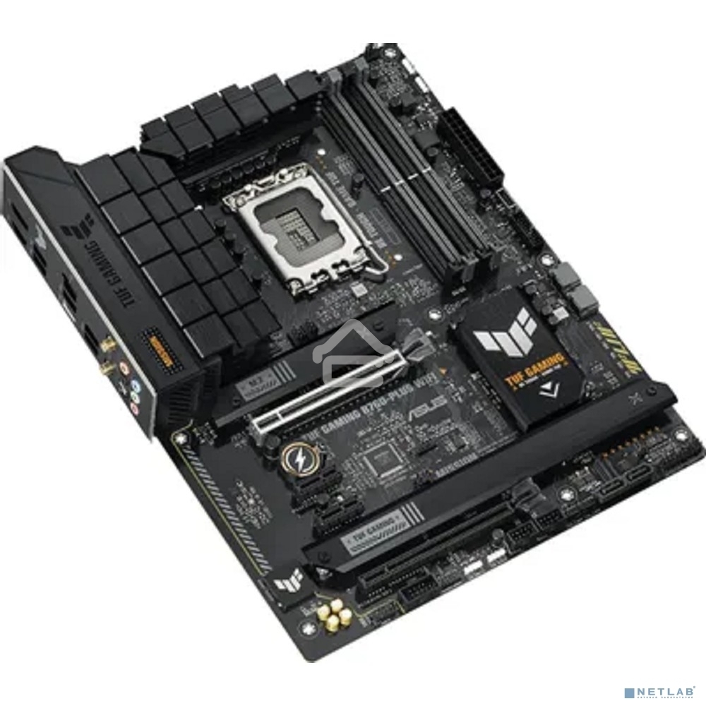 Материнская плата ASUS TUF GAMING B760-PLUS WIFI, LGA 1700, Intel B760, 4xDDR5, 4xSATA, 3xM.2, 1xPCI-E 5.0 x16, 1xPCI-E 3.0 x4, 1xUSB-A 3.2 Gen 2, 3xUSB-A 3.2 Gen 1, 1xUSB-C 3.2 Gen 2x2, 1x2.5Gb LAN, 5x3.5 мм, 7.1, Wi-Fi 6, Bluetooth 5.2, Standard-ATX