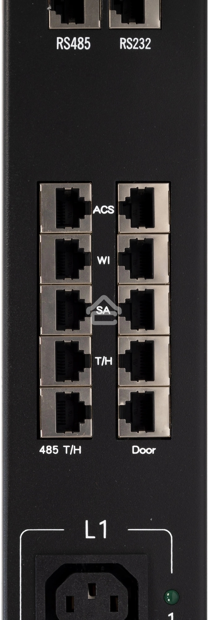 Блок распределения питания Powercom PDU-32AVMS24-18C3-6C9-3P верт.размещ. 18xC13 6xC19 с сетевым мониторингом 3x32A EN 60309 2м