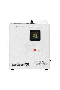 Стабилизатор напряжения настенный ExeGate Master AV-20000M (20000ВА, вход 140-260В, цветной дисплей, выход 220В±8%, КПД 98%, 5 уровней защиты, задержка, усиленный метал.корпус, 1*Schuko+клем.колодка, RTL)
