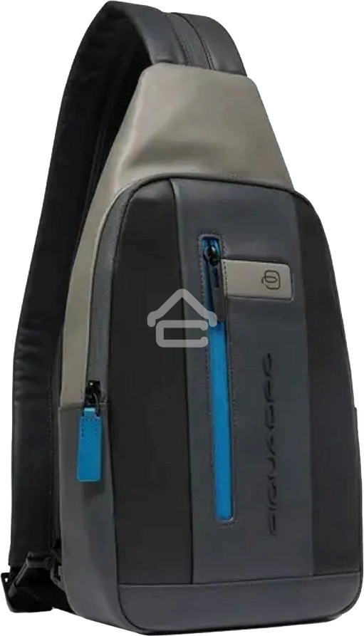 Рюкзак слинг мужской Piquadro Urban CA6540UB00/NGR, кожа, черный/серый
