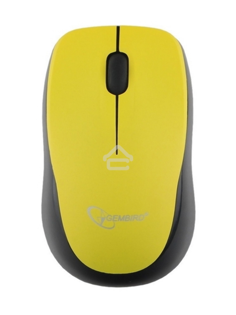 Мышь беспроводная Gembird MUSW-360-LM желтый, 1000 dpi, радиоканал, USB, кнопки - 3