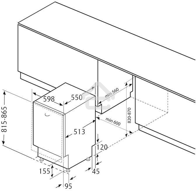 Посудомоечная машина Krona GARDA 60 BI 2100Вт полноразмерная, встраиваемая