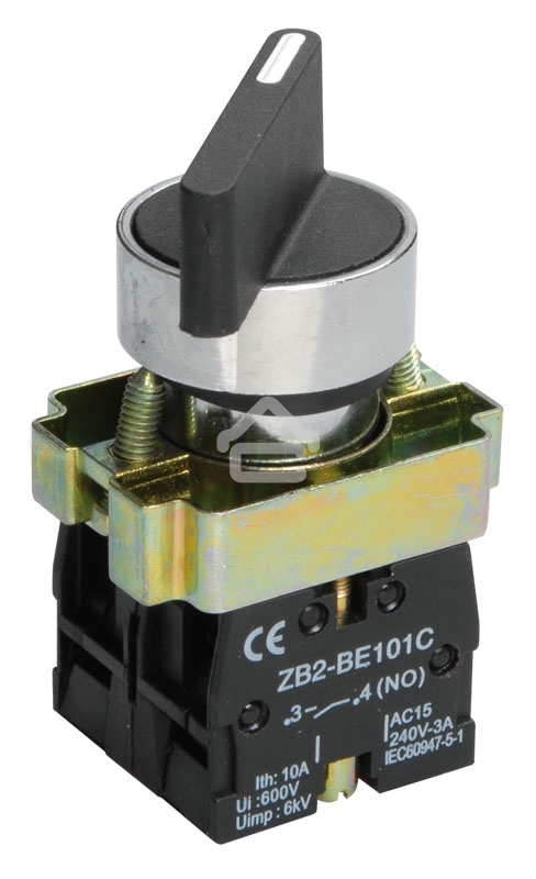 Переключатель LAY5-BJ33 на 3 полож. черный I-O-II дл. ручка ИЭК BSW70-BJ-3-K02