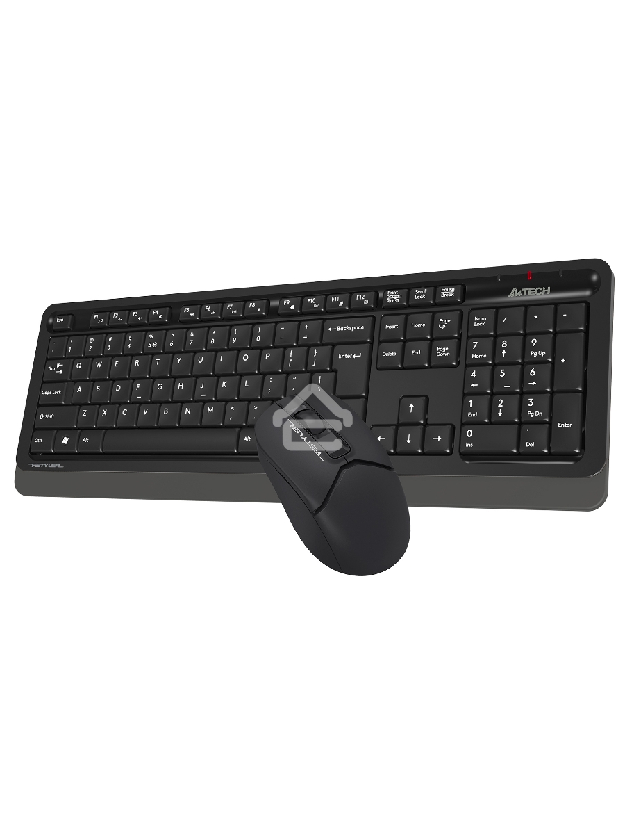 Клавиатура + мышь A4Tech Fstyler FG1012 клав:черный/серый мышь:черный USB беспроводная Multimedia