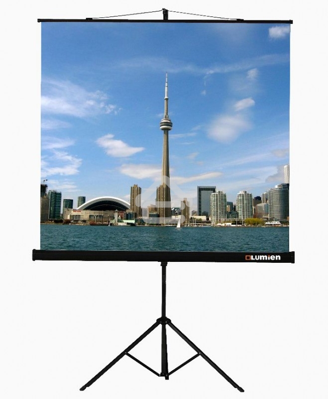Экраны LUMIEN Lumien Экран на треноге 180x180 см Eco View LEV-100102 1:1 с возможностью настенного крепления