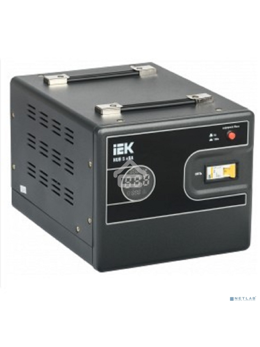 Стабилизатор напряжения IEK Hub 5кВА однофазный черный (IVS21-1-005-13)