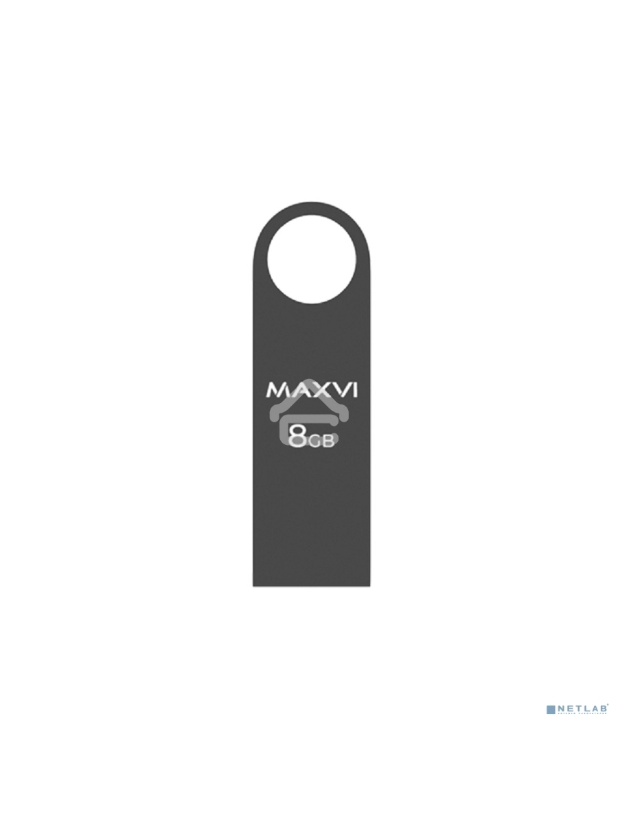 Флеш диск Maxvi MK 8GB USB 2.0 dark-grey, монолит, металл