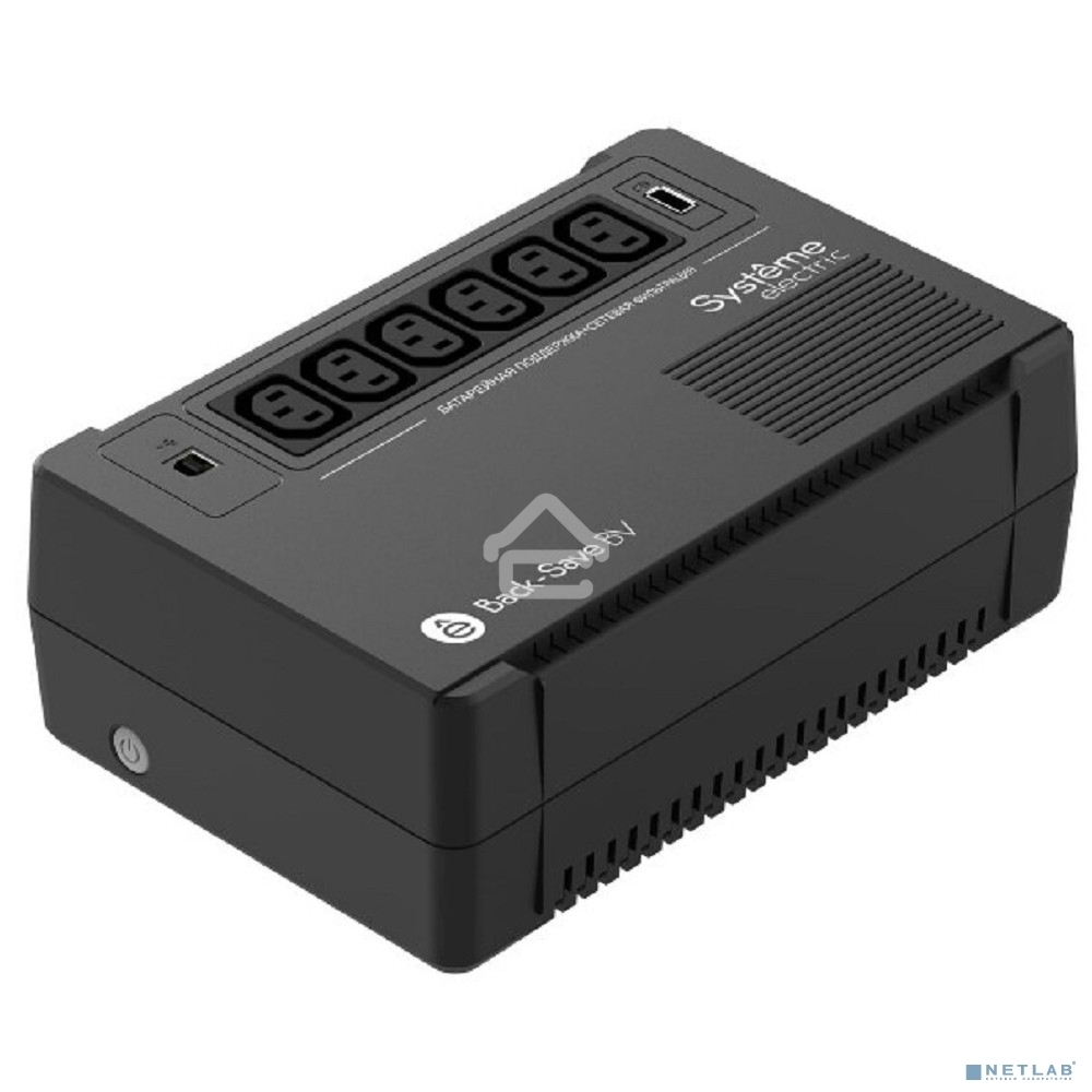 Источник бесперебойного питания Systeme Electriс Back-Save, 800VA/480W, 230V, Line-Interactive, AVR, 6xC13 Outlets, USB charge(type A), USB