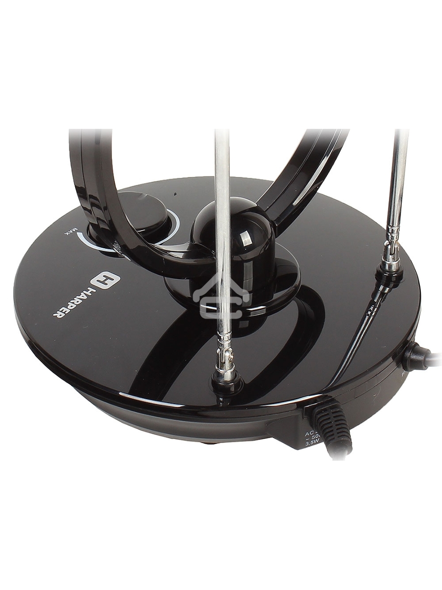 Телевизионная антенна Harper ADVB-2969 (комнатная, активная;DVB-T2; VHF / UHF (174–230 MHz, 470-862 MHz); 25 dB; 75 ; 3 dB; 1м)