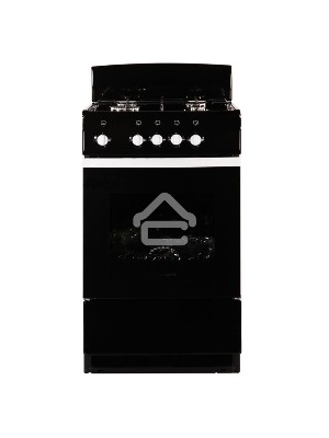Газовая плита De Luxe 5040.38г(щ) чёрная, духовка с газ-контролем духового шкафа, 1 противень