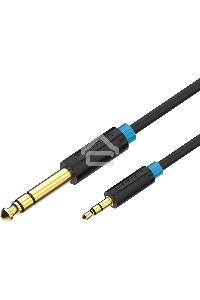 Кабель Vention аудио Jack 6,5 mm M/ 3,5 M - 1 м