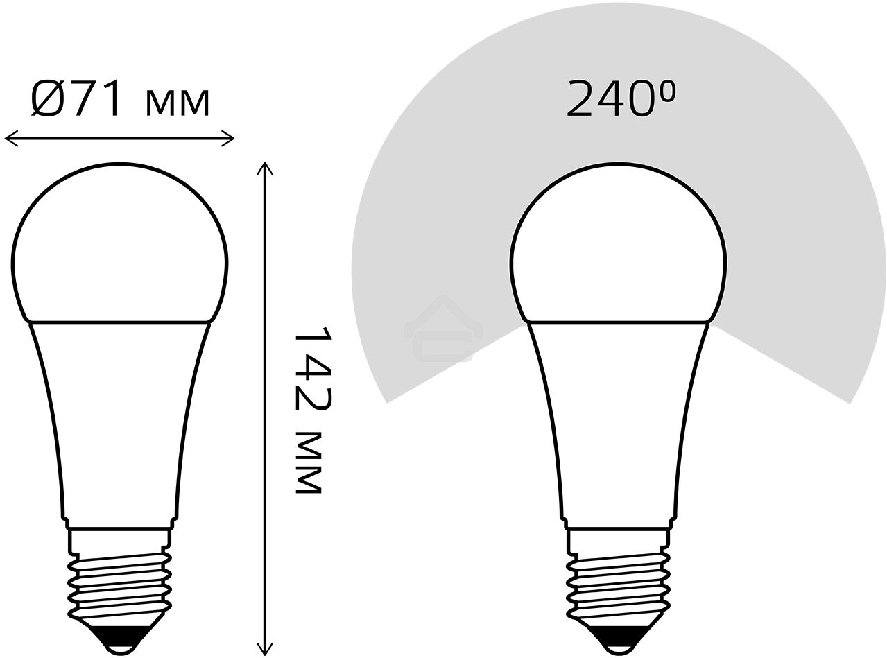 Светодиодная лампа LED Elementary A67 30W E27 2390lm 6500K 1/10/50 0 GAUSS 73239
