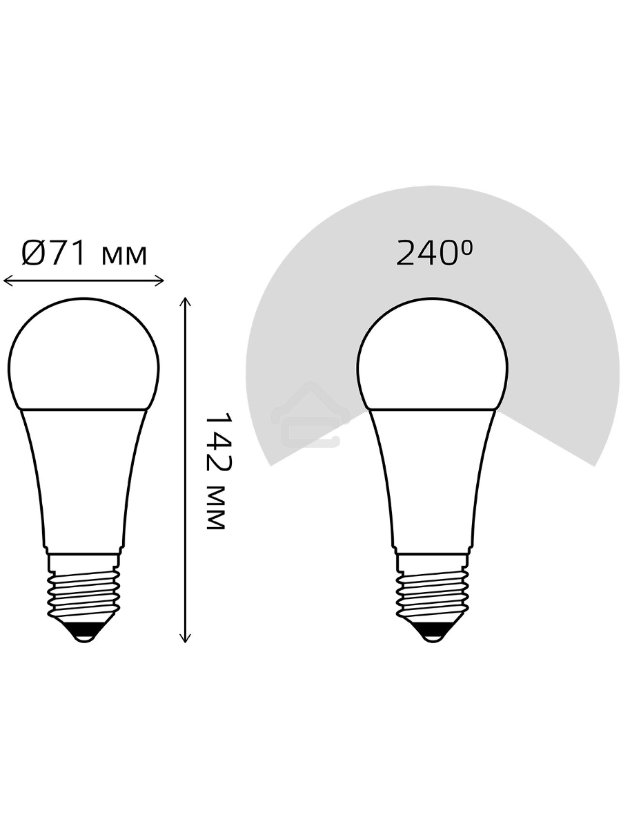 Светодиодная лампа LED Elementary A67 30W E27 2390lm 6500K 1/10/50 0 GAUSS 73239