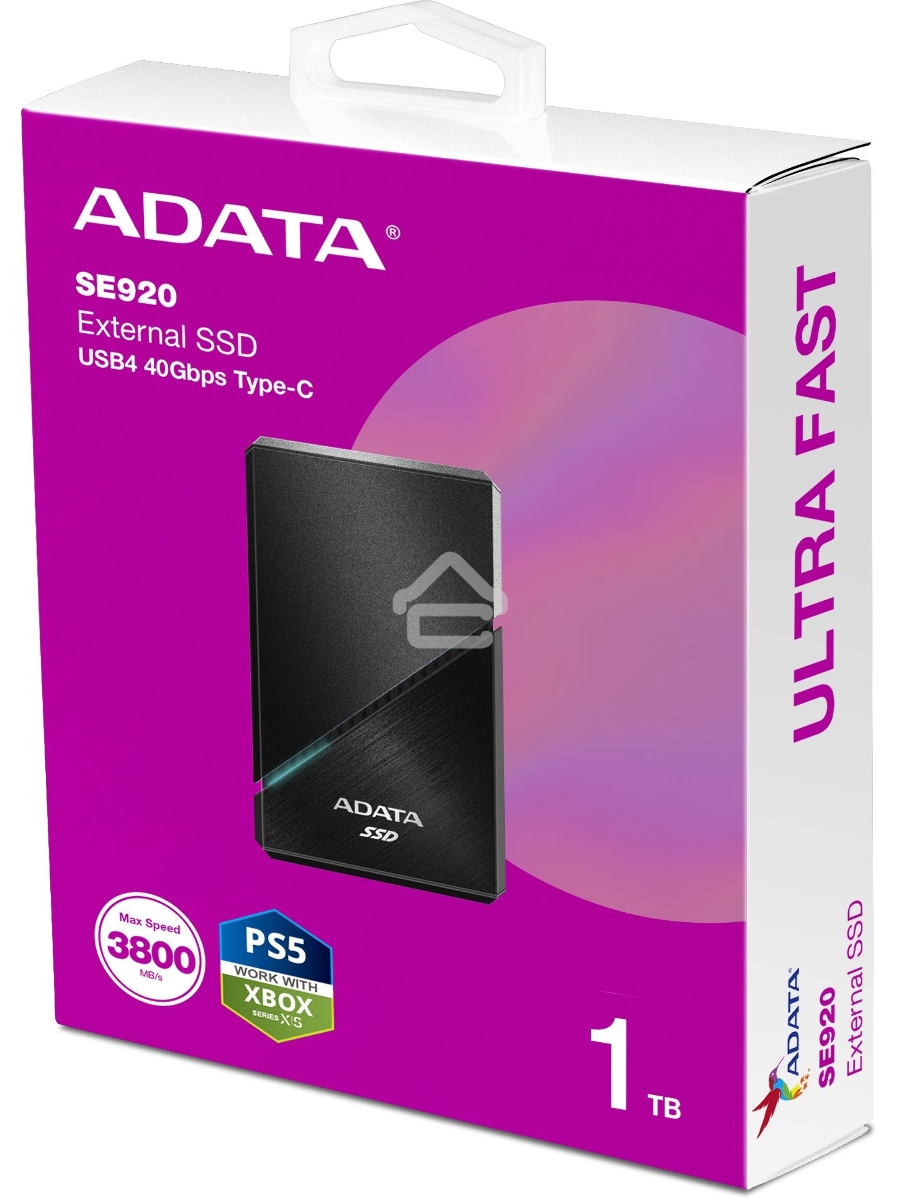 Накопитель SSD ADATA USB-C 1TB EXT. BLACK SE920-1TCBK