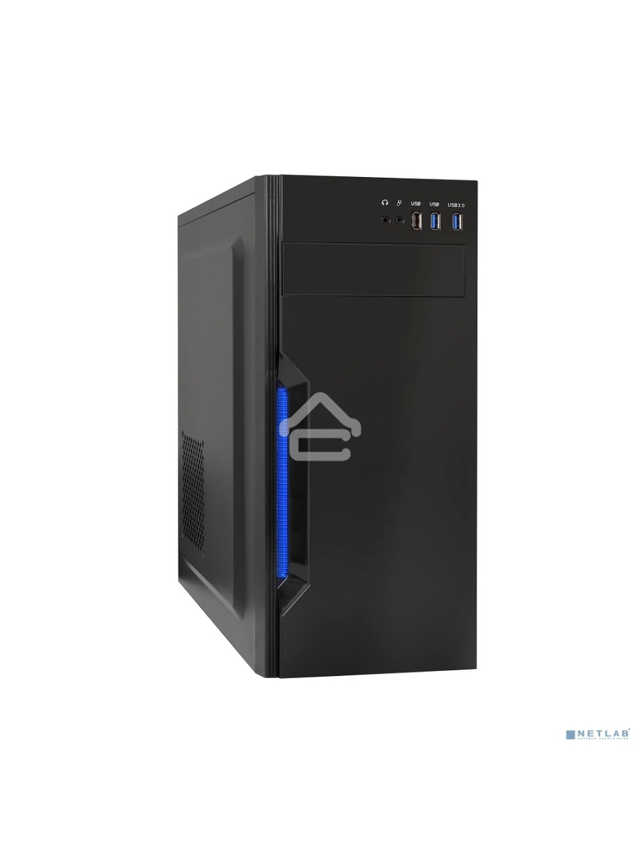 Компьютерный корпус ExeGate XP-333U черный, Miditower ATX, <XP450, Black,120mm>, 1*USB+2*USB3.0, Audio