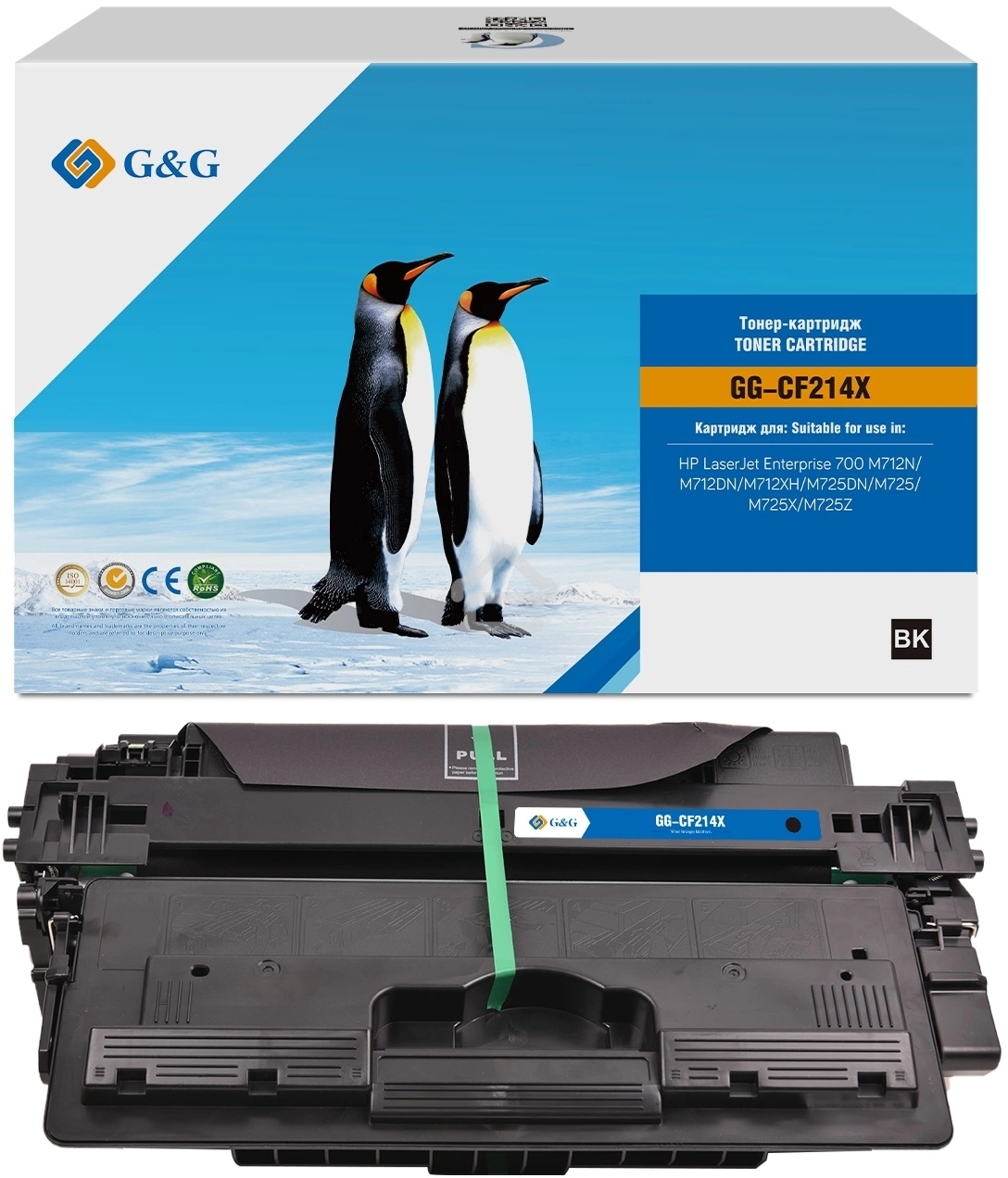 Картридж лазерный G&G GG-CF214X (CF214X) черный (17500 стр.) для HP LJ Ent 700 M712N/M712DN/M712XH/M725DN/M725/M725X/M725Z