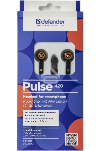 Наушники Defender Pulse 420 черный/оранжевый