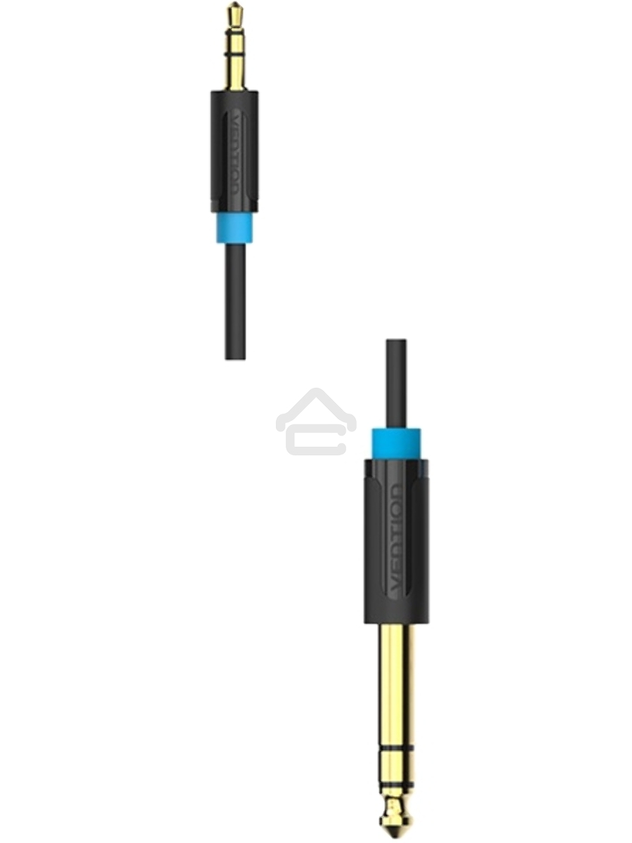 Кабель Vention аудио Jack 6,5 mm M/ 3,5 M - 1 м