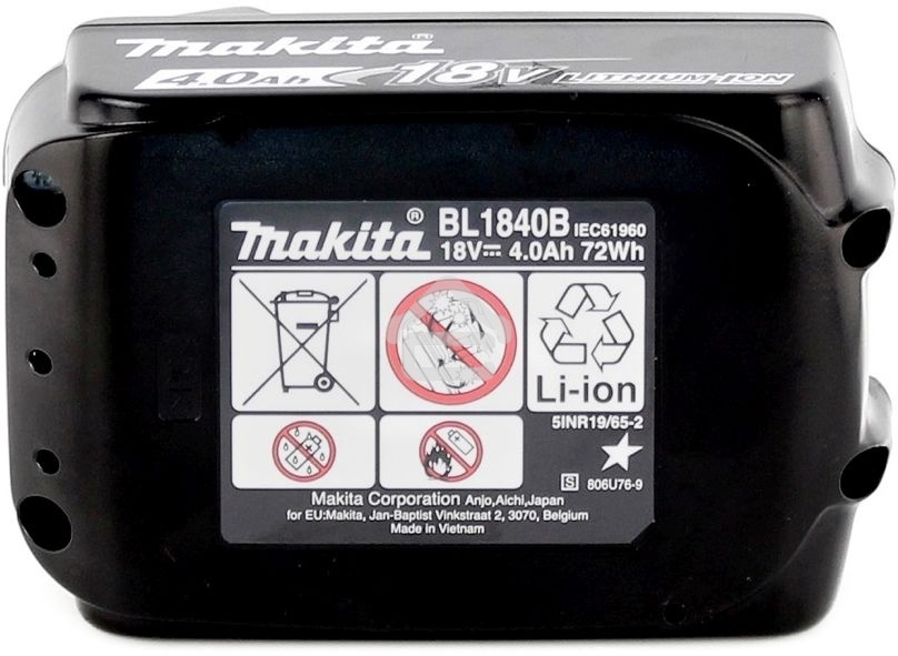Батарея аккумуляторная Makita BL1840B LXT 18В 4А·ч Li-Ion (632G58-9)
