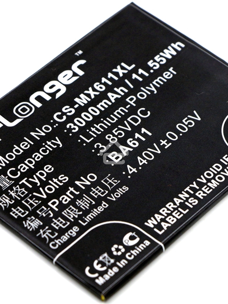 Аккумулятор CameronSinoCS-MX611XL BA611 для MeiZu M5, Meilan M53.85V / 3000mAh / 11.55Wh