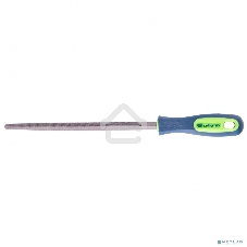 Напильник Сибртех 200 мм, трехгранный, двухкомпонентная рукоятка, №2