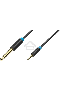 Кабель Vention аудио Jack 6,5 mm M/ 3,5 M - 1 м