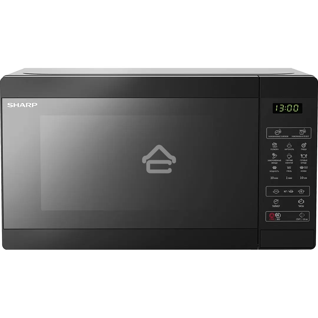 Микроволновая печь Sharp R6800RK черный, 20 л, 800 Вт, переключатели - сенсор