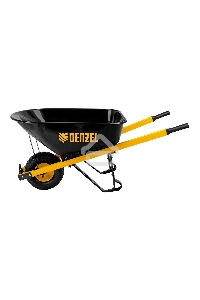 Тачка строительная, усиленная, объем 140 л, 230 кг, колесо 15х6.00-6 Denzel