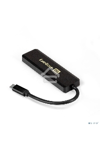 Хаб USB (концентратор) ExeGate DUB-4CP/1 (кабель-адаптер USB Type C --> 4xUSB3.0, Plug&Play, черный)