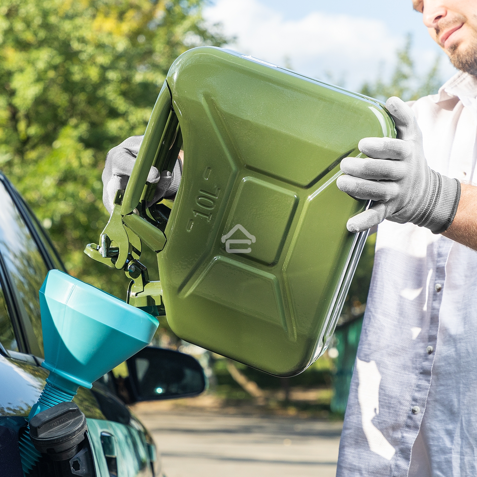 Канистра для ГСМ, металлическая, 10 литров Stels