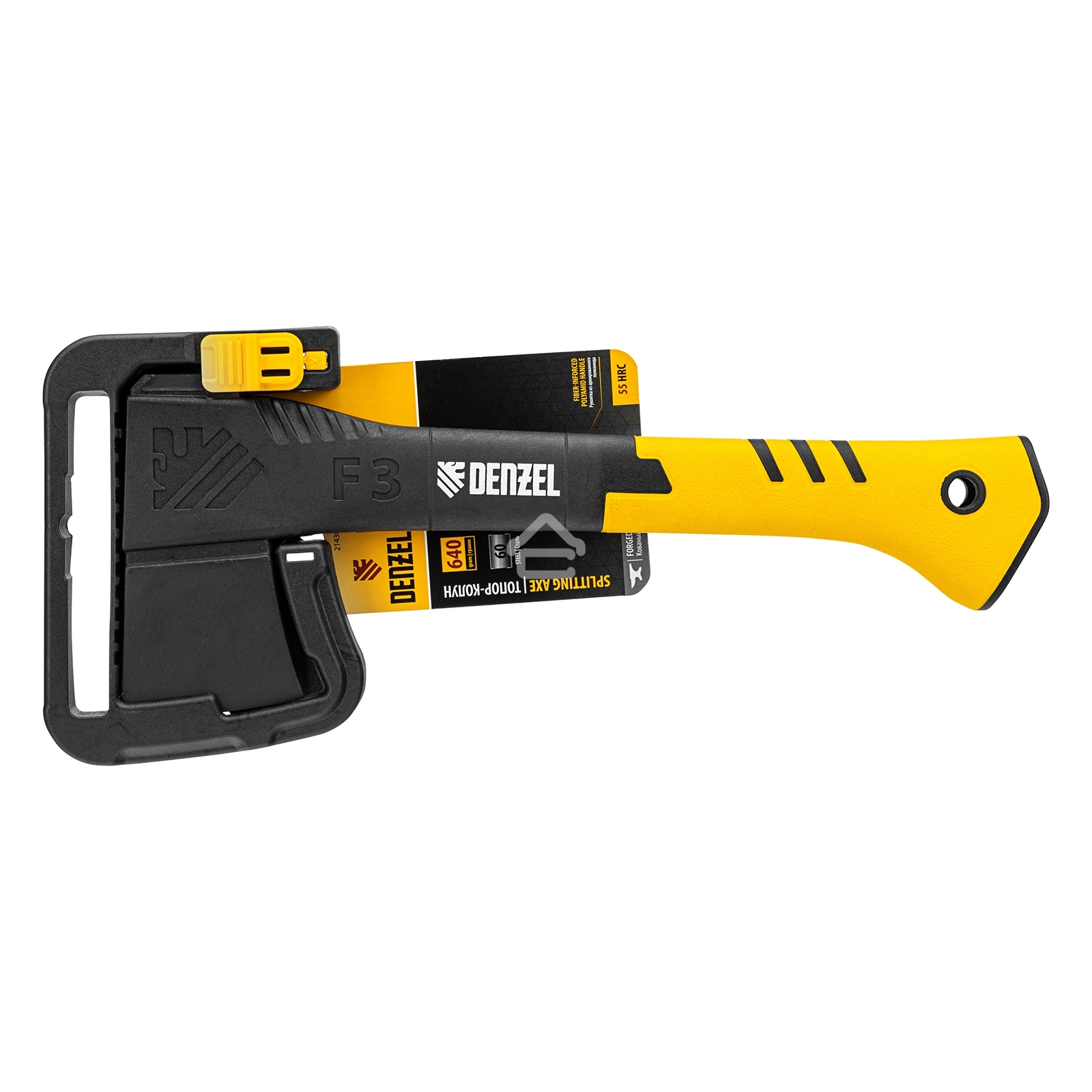 Топор-колун Denzel 21430 F3, 640 гр, двухкомпонентная рукоятка, 320 мм