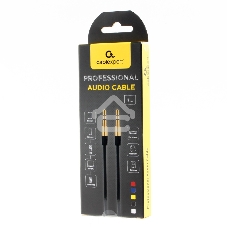 Кабель аудио Cablexpert CCAB-01-35MM-1MY, 3.5 Jack (M)/3.5 Jack (M), желтый. 1м, блистер