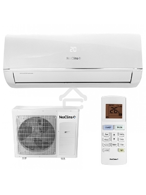 Кондиционер сплит-система Neoclima NS/NU-HAX09R 9000 BTU, 25 м², 26/40 дБ, охлаждение, обогрев, осушение, белый