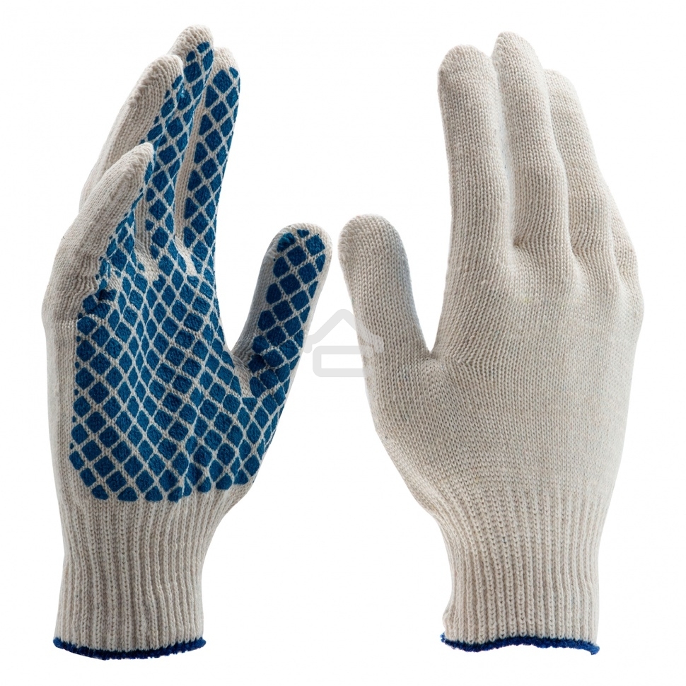 Перчатки трикотажные, ПВХ-покрытие 