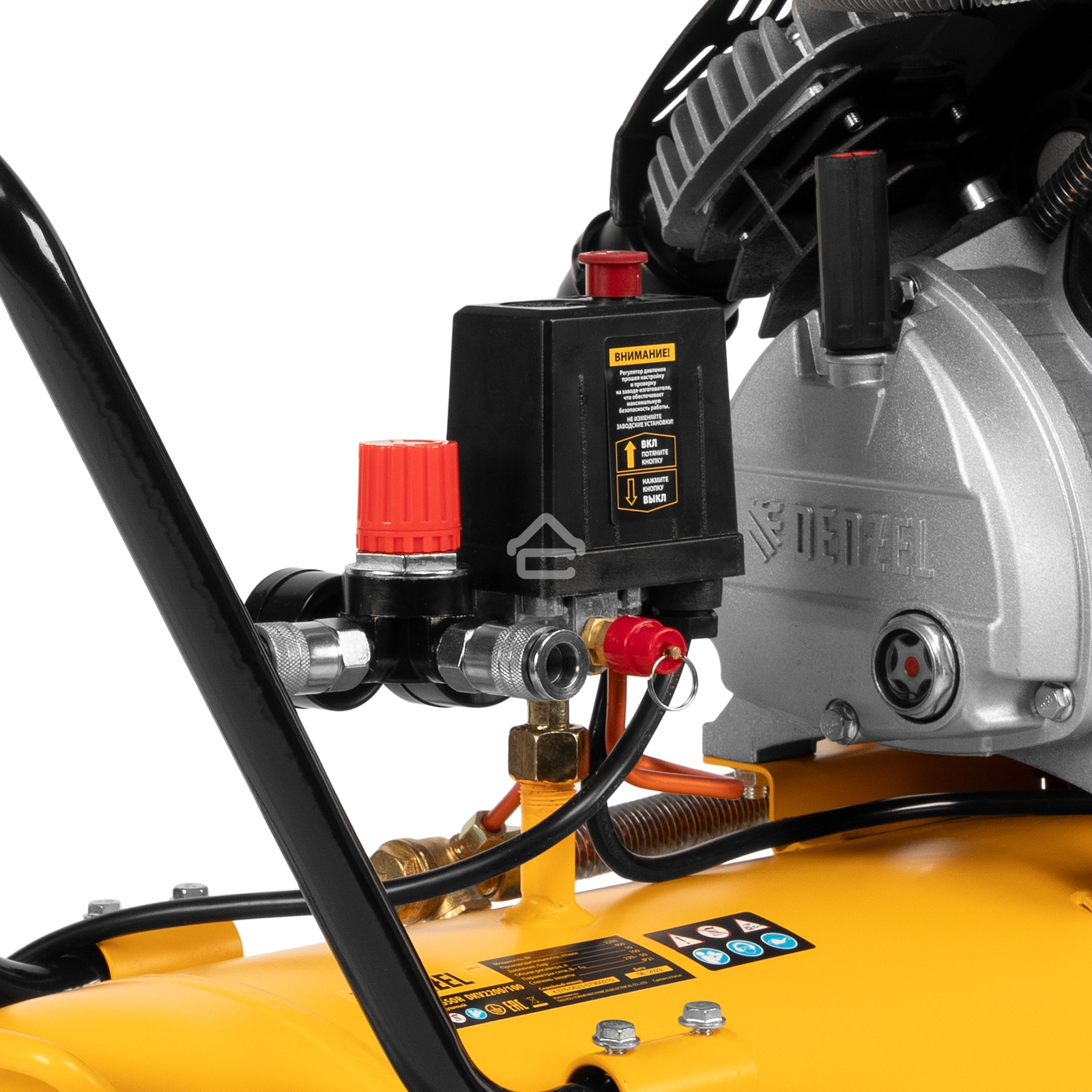 Компрессор воздушный Denzel DKV2200/100,Х-PRO (58079) 2.2 кВт, 400 л/мин, 100л