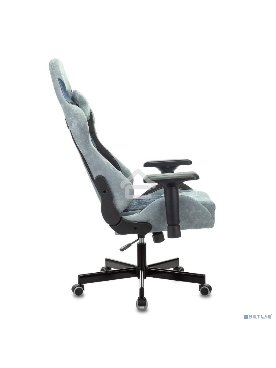 Кресло игровое Бюрократ VIKING 7 KNIGHT BL FABRIC синий текстиль/эко.кожа крестовина металл/пластик