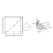 Экран Lumien 200x200см Eco Picture LEP-100103 1:1 настенно-потолочный рулонный