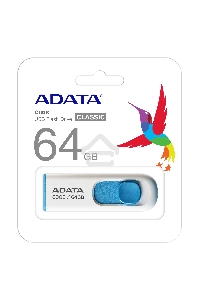 Флэш диск ADATA Flash Drive 64Gb С008 AC008-64G-RWE {USB2.0, White}