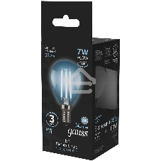 Лампа светодиодная Filament Шар E14 7Вт 4100К Gauss 105801207