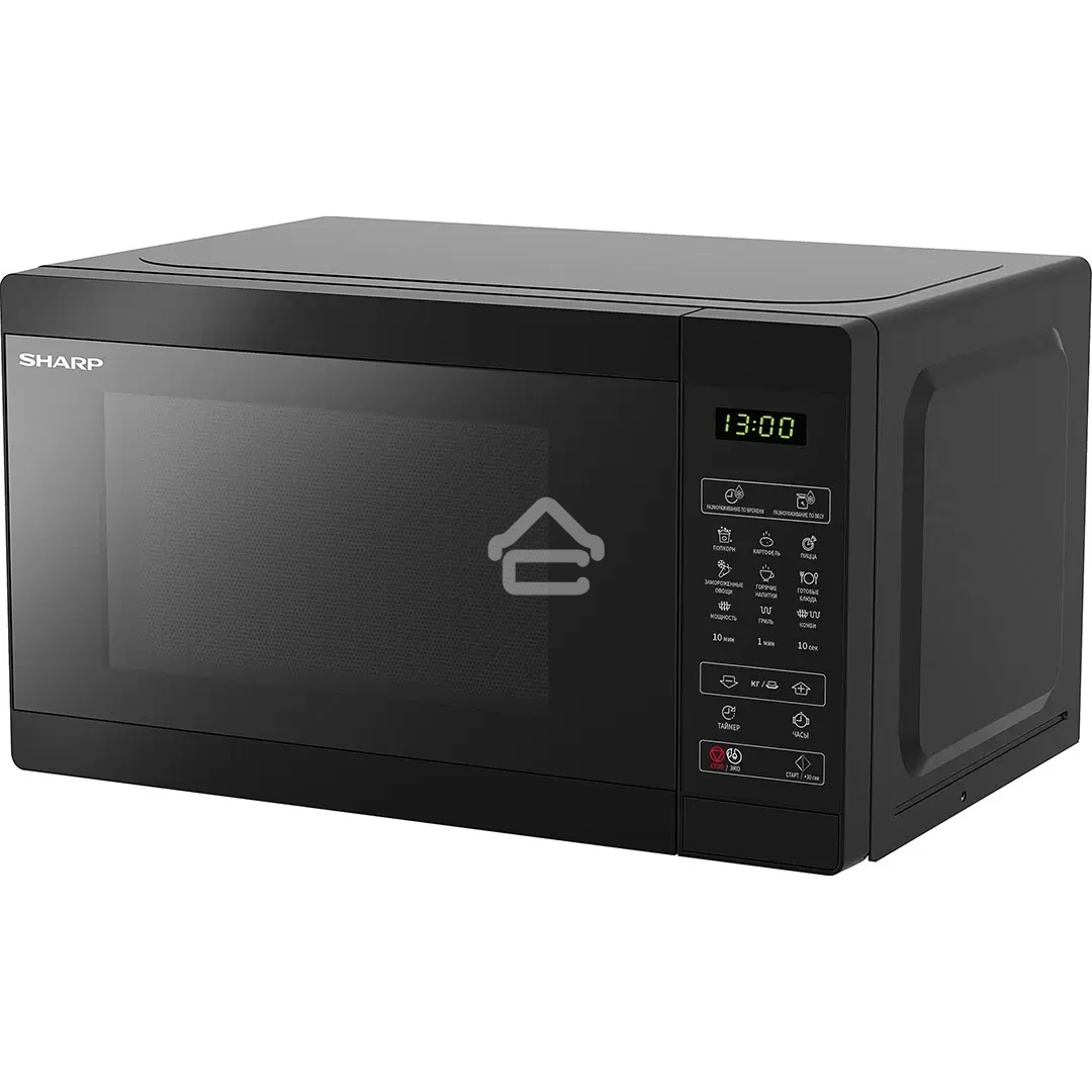 Микроволновая печь Sharp R6800RK черный, 20 л, 800 Вт, переключатели - сенсор
