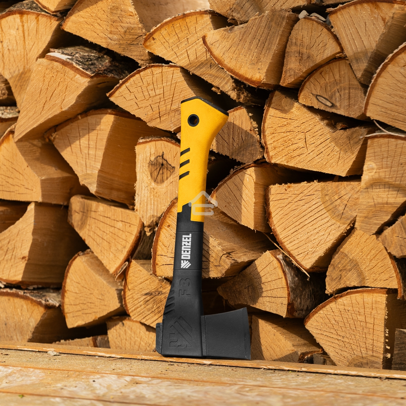 Топор-колун Denzel 21430 F3, 640 гр, двухкомпонентная рукоятка, 320 мм