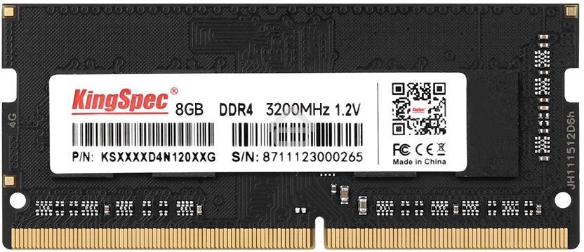 Оперативная память KINGSPEC DDR4, 8GB (1x8 GB), 3200 MHz, CL22, SO-DIMM