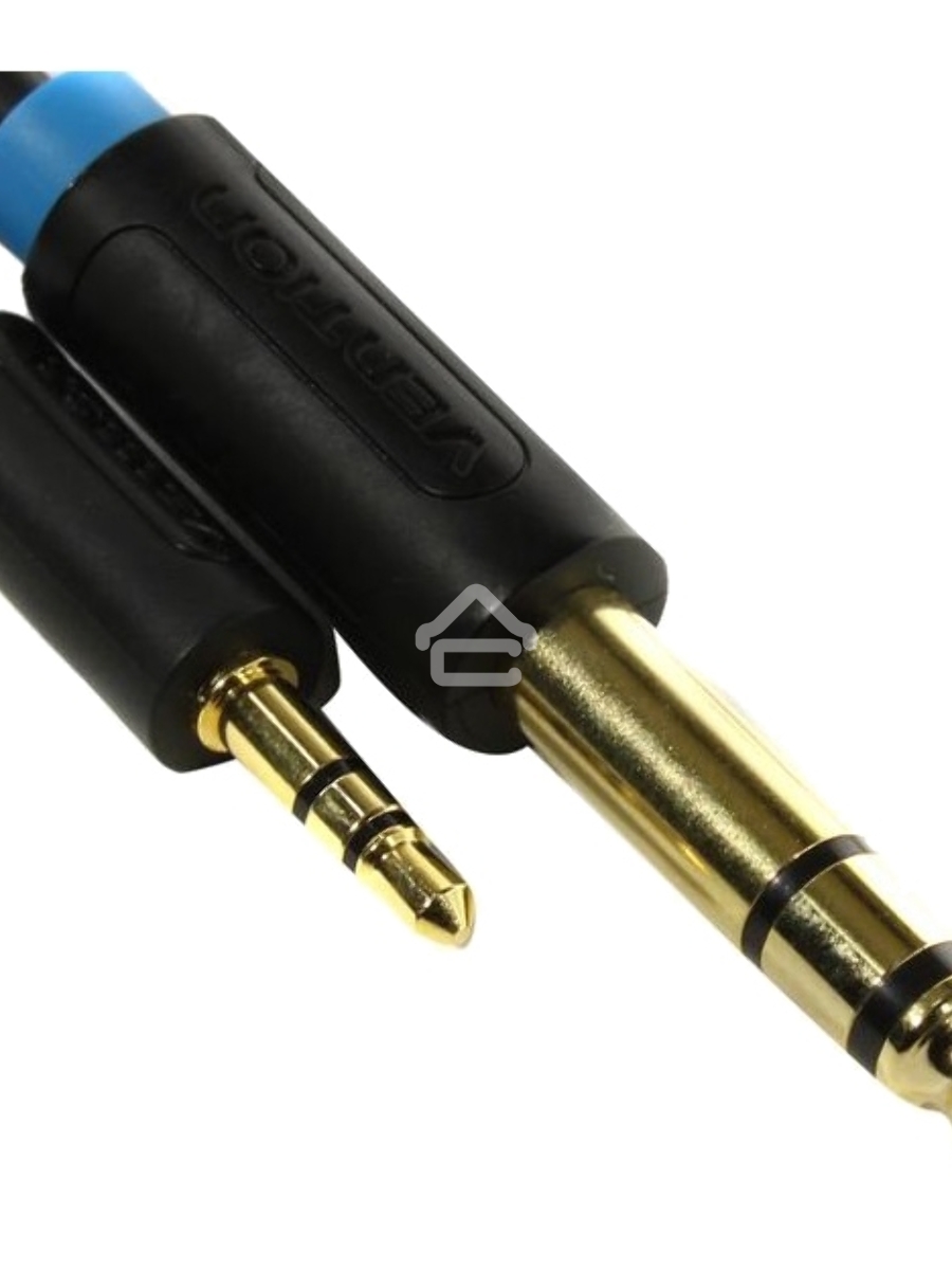 Кабель Vention аудио Jack 6,5 mm M/ 3,5 M - 1 м